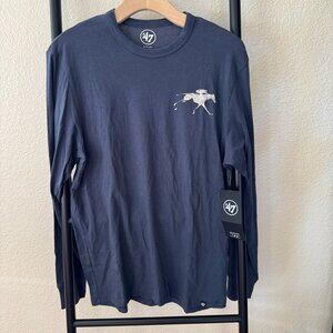 NWT 47 Brand Keeneland Long Sleeve Navy Shirt Size Small